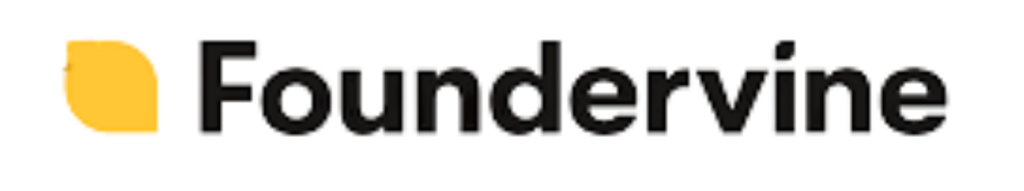Foundervine logo: yellow folder icon to the left with the word Foundervine in bold black font.
